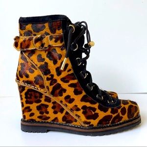 Diane Von Furstenberg pony hair cowhide booties. Brand new without box size 8